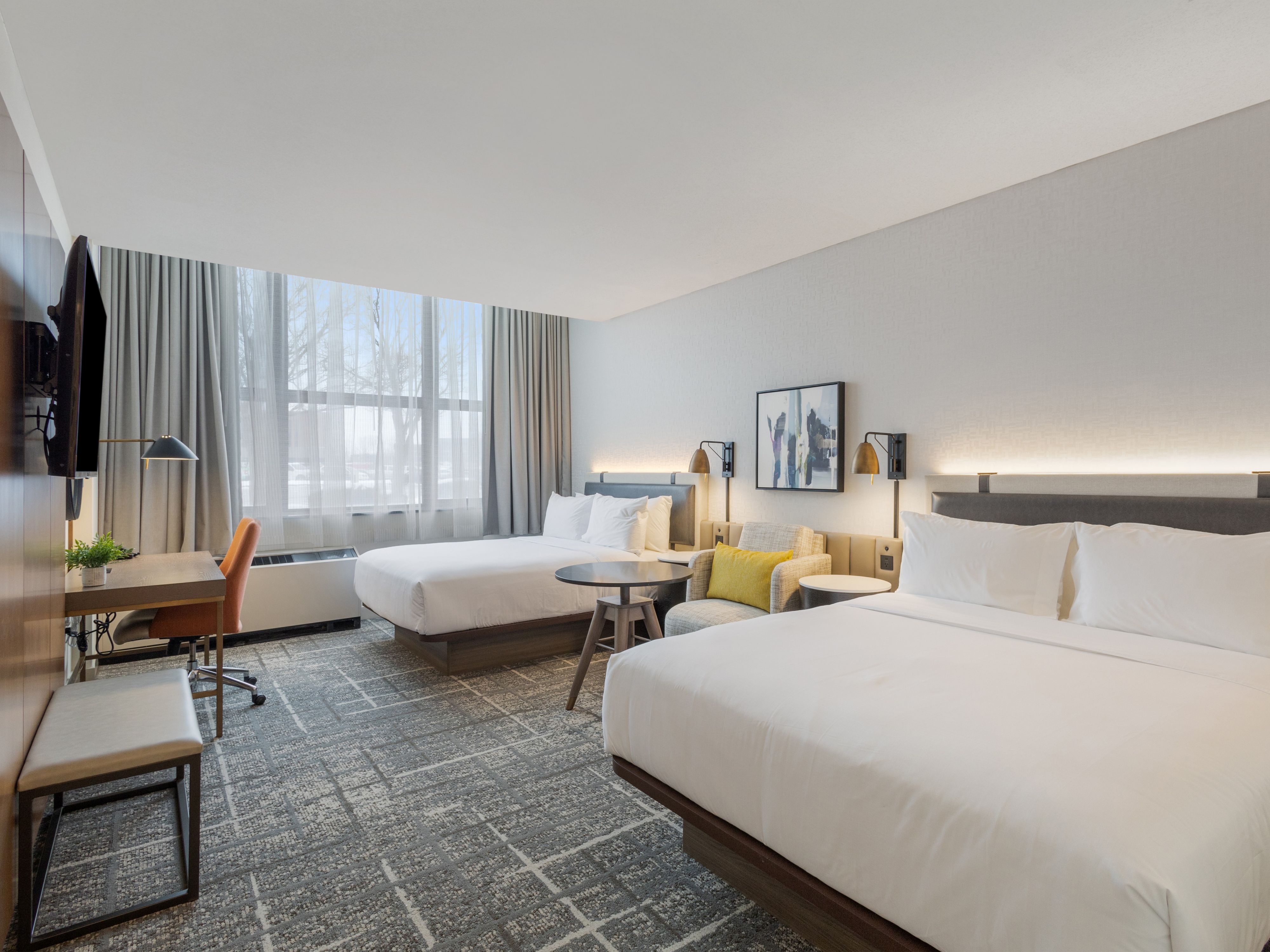 2 queen worklife hotel room